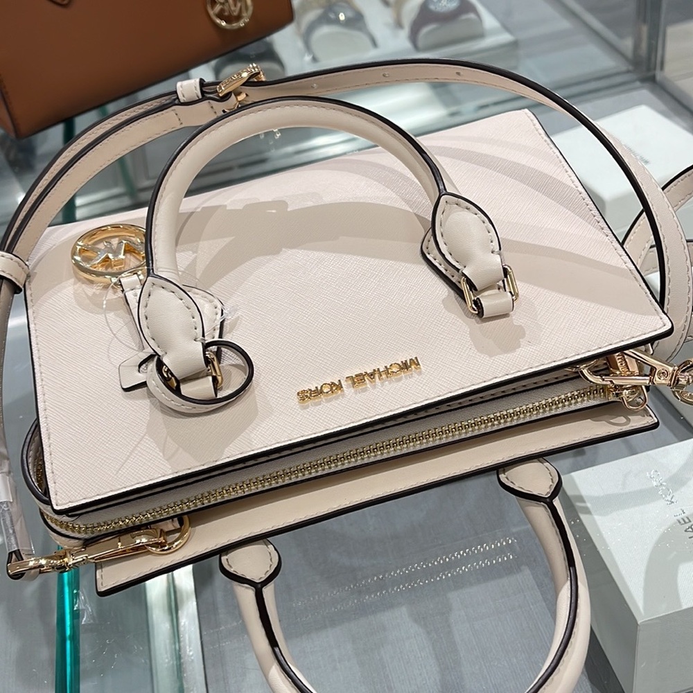 Michael Kors Sheila Small Center Zip Satchel Shoulder Crossbody Bag Non Leather - Picture 14 of 16